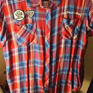 Harley Davidson Red Plaid Shirt